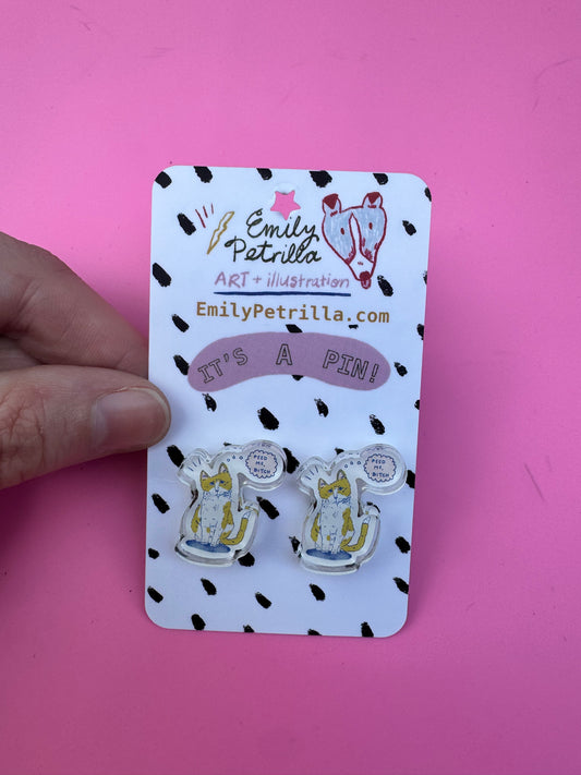 Mini feed me cat pins (2)