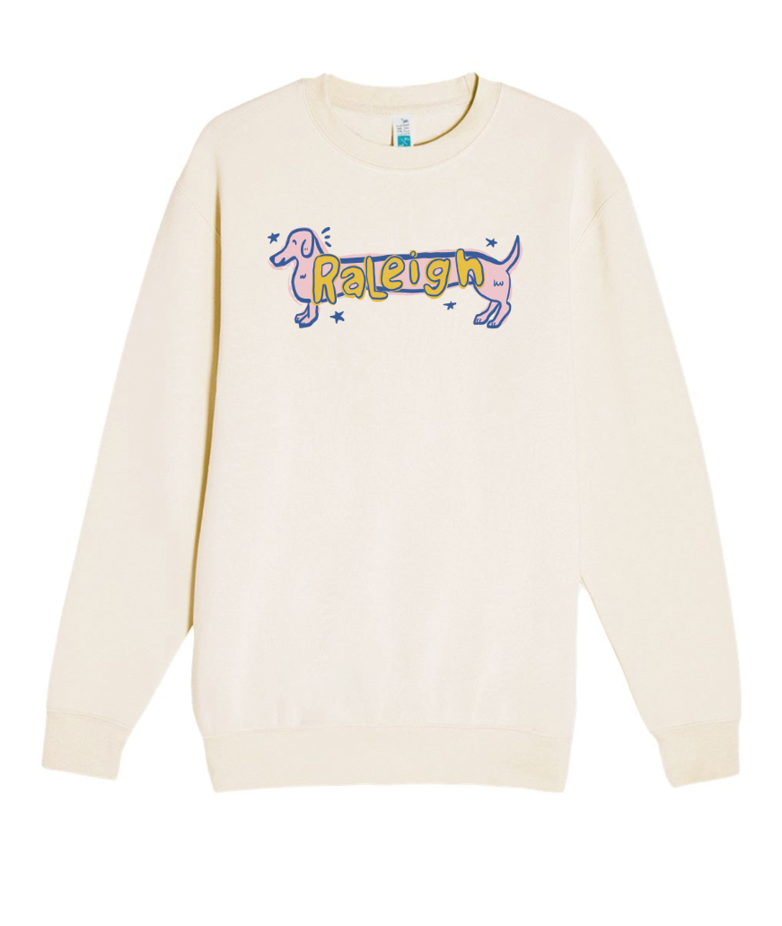 Raleigh Weenie Dog Sweatshirt