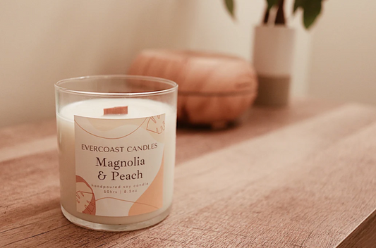 Magnolia & Peach Soy Candle, 8.5oz