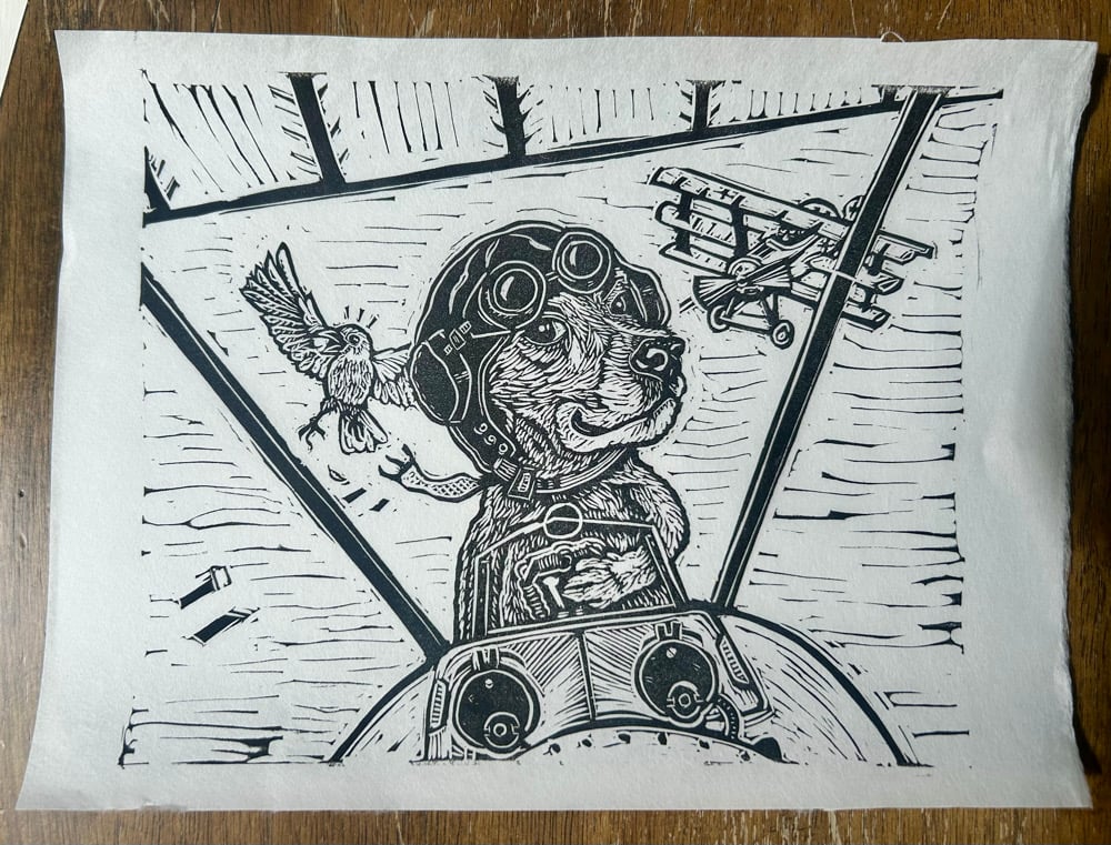Snoopy Vs. Red Baron Prints- Cap' n Mikey