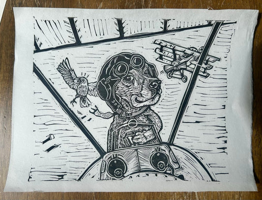 Snoopy Vs. Red Baron Prints- Cap' n Mikey