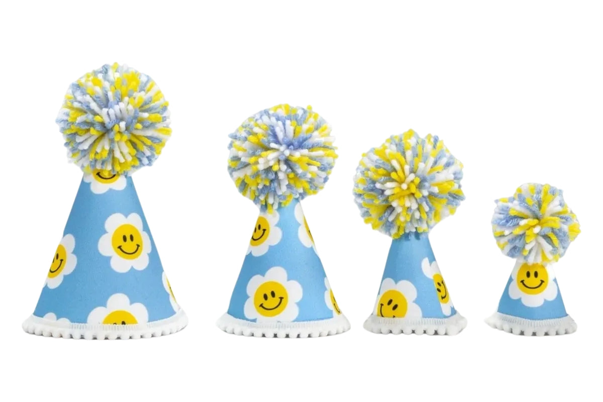 Pet Blue Daisy Party Hat - M