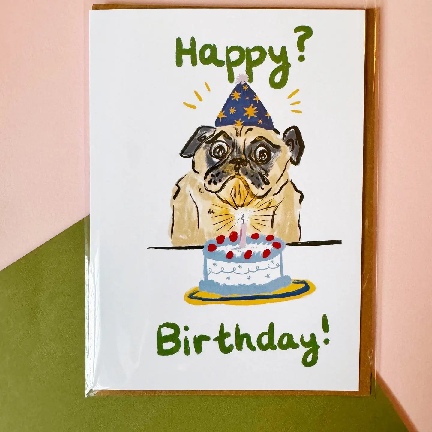 Happy Birthday Pug Card