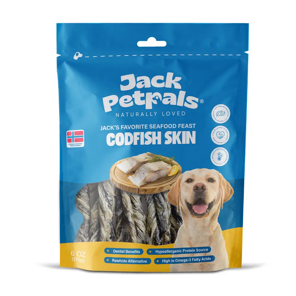 Jack PetPals Seafood Codfish Skin 6oz