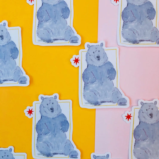 Purple Bear Sticker