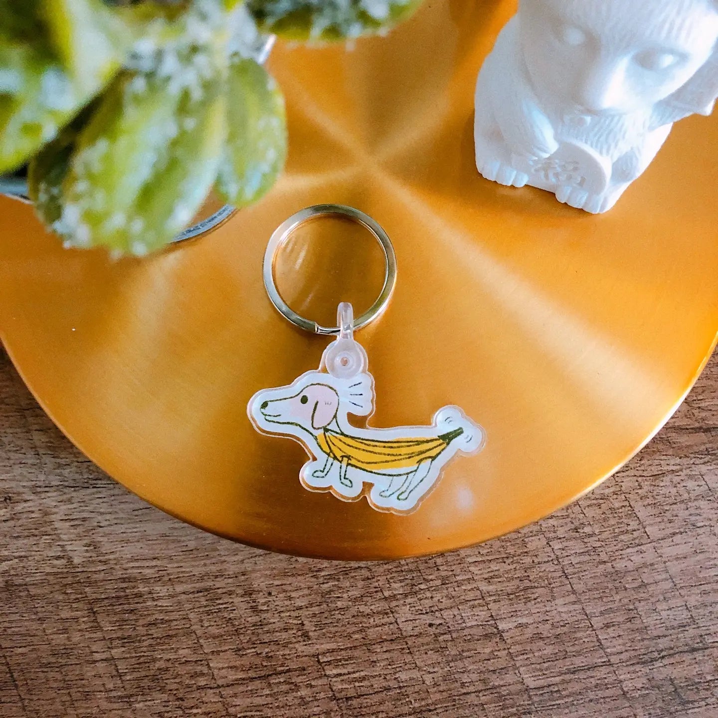 Banana Dog Keychain