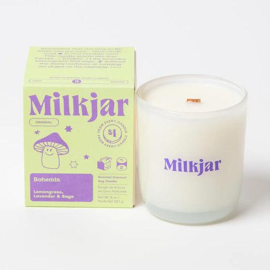 Bohemia - Lemongrass, Lavender & Sage Coconut Soy 8oz Candle