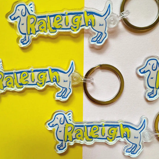 Raleigh Dog Keychain