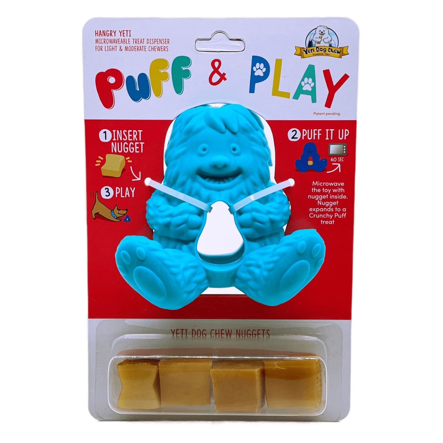 Yeti Dog Chew Puff & Play Hangry Yeti Blue