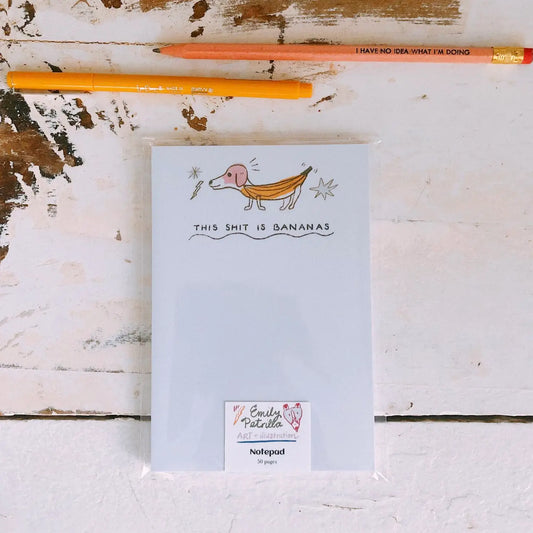 Banana Dog Notepad