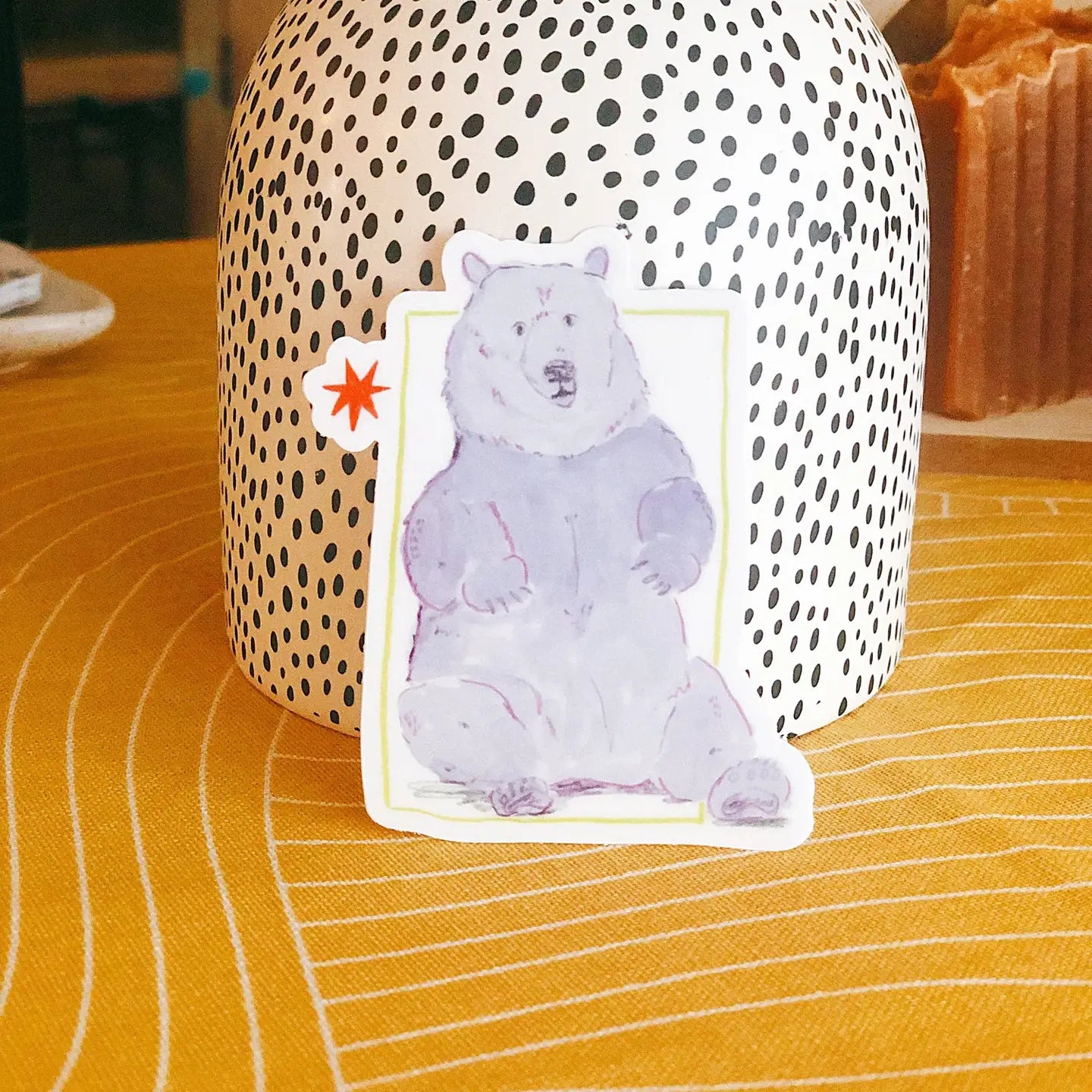 Purple Bear Sticker