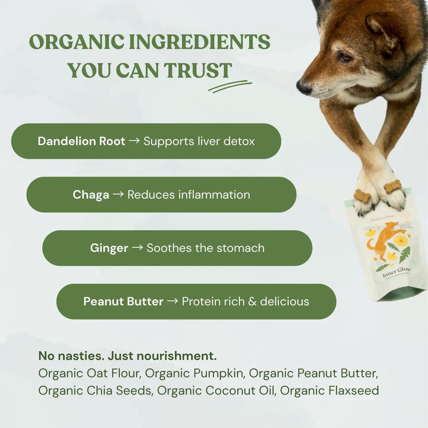 Inner Glow Cookies - All Natural, Organic Dog Treats