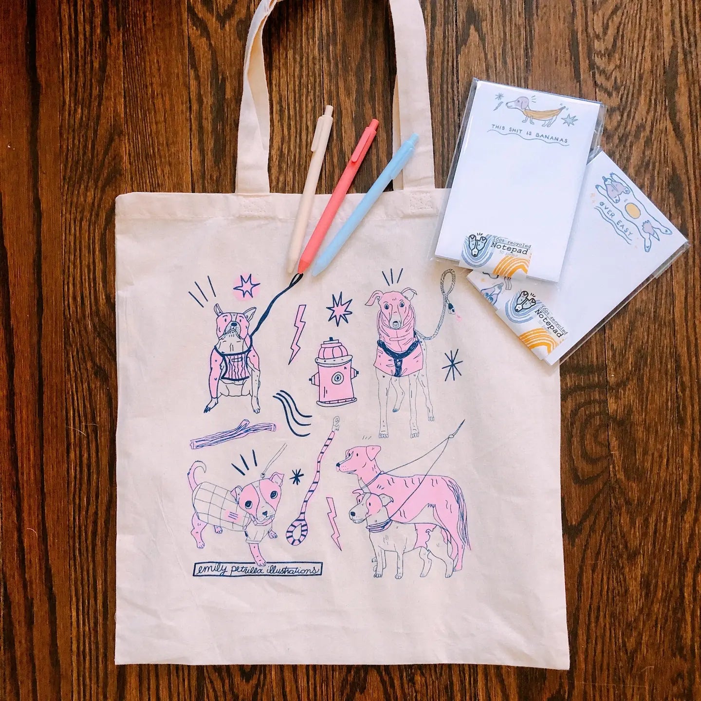 Large Dog Walk Tote Bag