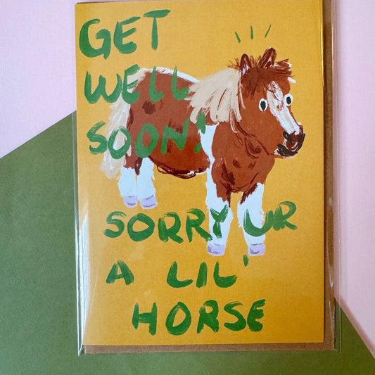 Get Well Soon Lil Horse Card