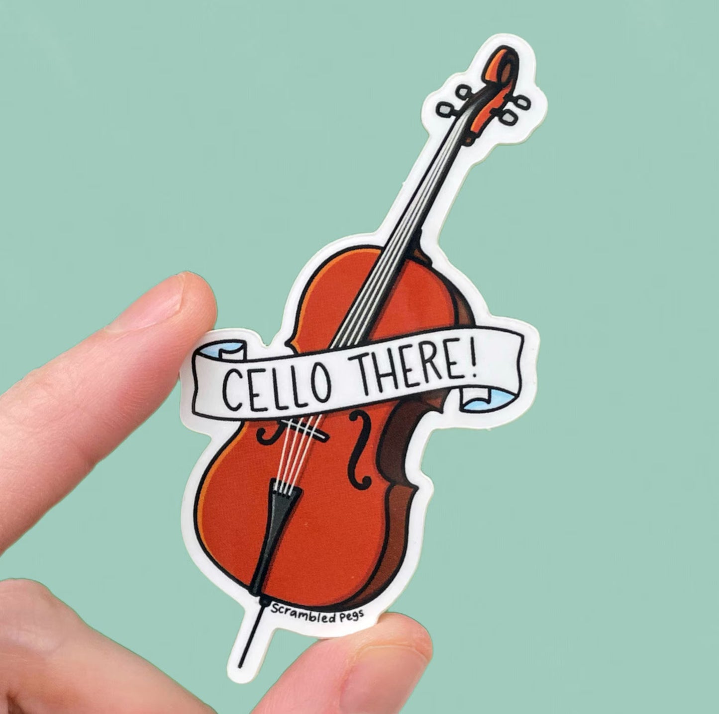 Cello There Sticker