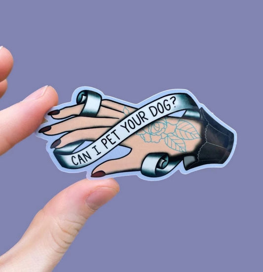 Can I Pet Your Dog Sticker