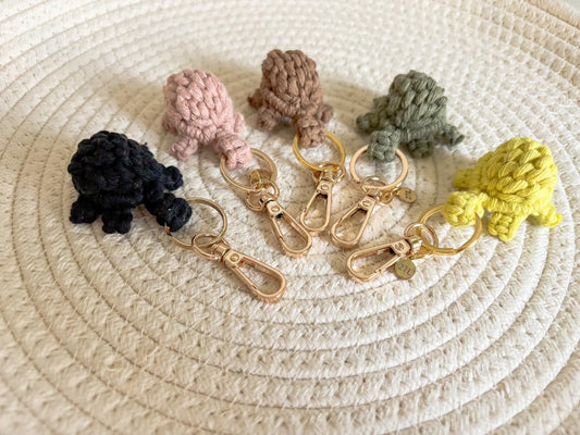 Macrame Turtle Keychain